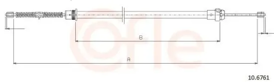 Seilzug, Feststellbremse hinten links COFLE 10.6761 Bild Seilzug, Feststellbremse hinten links COFLE 10.6761
