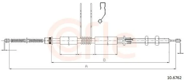 Seilzug, Feststellbremse hinten rechts COFLE 10.6762