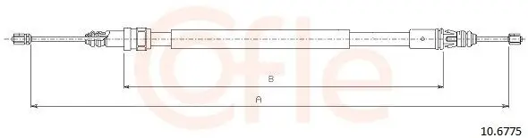 Seilzug, Feststellbremse hinten links hinten rechts COFLE 10.6775