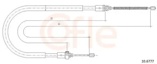 Seilzug, Feststellbremse hinten links hinten rechts COFLE 10.6777 Bild Seilzug, Feststellbremse hinten links hinten rechts COFLE 10.6777