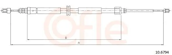 Seilzug, Feststellbremse hinten links hinten rechts COFLE 10.6794