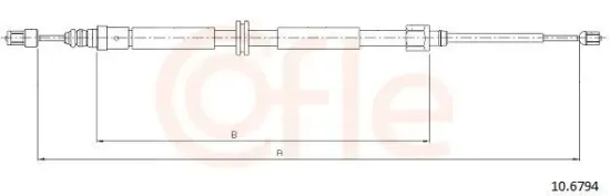 Seilzug, Feststellbremse hinten links hinten rechts COFLE 10.6794 Bild Seilzug, Feststellbremse hinten links hinten rechts COFLE 10.6794