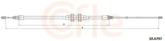 Seilzug, Feststellbremse hinten links hinten rechts COFLE 10.6797 Bild Seilzug, Feststellbremse hinten links hinten rechts COFLE 10.6797