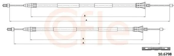 Seilzug, Feststellbremse hinten COFLE 10.6798