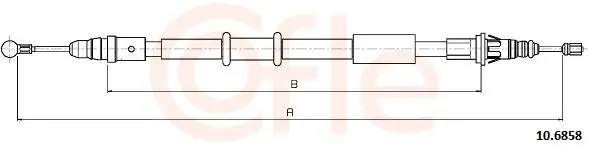 Seilzug, Feststellbremse hinten links hinten rechts COFLE 10.6858