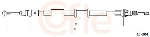 Seilzug, Feststellbremse hinten links hinten rechts COFLE 10.6861