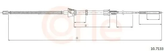 Seilzug, Feststellbremse hinten links hinten rechts COFLE 10.7133 Bild Seilzug, Feststellbremse hinten links hinten rechts COFLE 10.7133