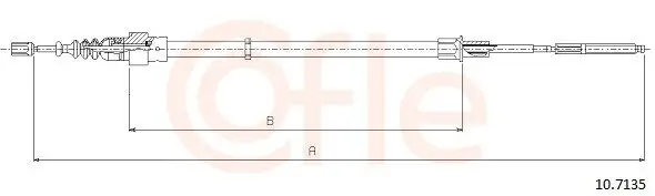 Seilzug, Feststellbremse hinten links hinten rechts COFLE 10.7135