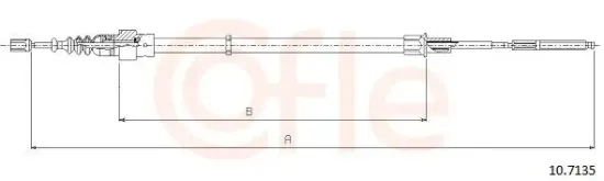 Seilzug, Feststellbremse hinten links hinten rechts COFLE 10.7135 Bild Seilzug, Feststellbremse hinten links hinten rechts COFLE 10.7135