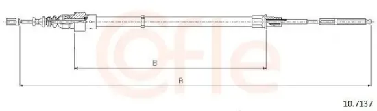 Seilzug, Feststellbremse hinten links hinten rechts COFLE 10.7137 Bild Seilzug, Feststellbremse hinten links hinten rechts COFLE 10.7137