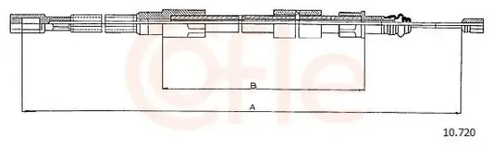 Seilzug, Feststellbremse hinten links COFLE 10.720 Bild Seilzug, Feststellbremse hinten links COFLE 10.720