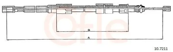 Seilzug, Feststellbremse COFLE 10.7211 Bild Seilzug, Feststellbremse COFLE 10.7211