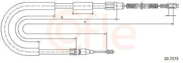 Seilzug, Feststellbremse hinten links COFLE 10.7373