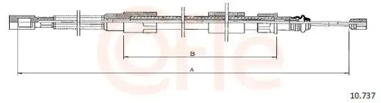 Seilzug, Feststellbremse hinten links COFLE 10.737 Bild Seilzug, Feststellbremse hinten links COFLE 10.737