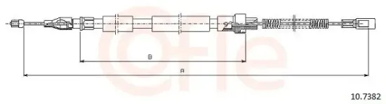 Seilzug, Feststellbremse hinten links COFLE 10.7382 Bild Seilzug, Feststellbremse hinten links COFLE 10.7382