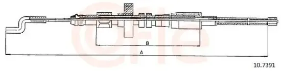 Seilzug, Feststellbremse hinten links hinten rechts COFLE 10.7391 Bild Seilzug, Feststellbremse hinten links hinten rechts COFLE 10.7391