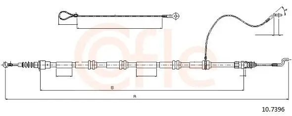 Seilzug, Feststellbremse hinten links hinten rechts COFLE 10.7396