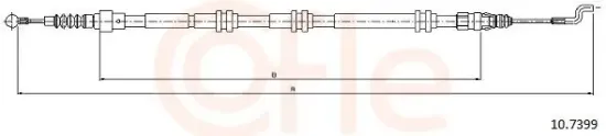 Seilzug, Feststellbremse hinten links hinten rechts COFLE 10.7399 Bild Seilzug, Feststellbremse hinten links hinten rechts COFLE 10.7399
