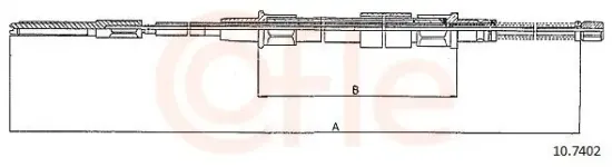 Seilzug, Feststellbremse COFLE 10.7402 Bild Seilzug, Feststellbremse COFLE 10.7402