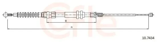 Seilzug, Feststellbremse hinten links hinten rechts COFLE 10.7434 Bild Seilzug, Feststellbremse hinten links hinten rechts COFLE 10.7434