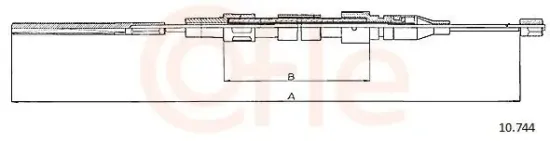 Seilzug, Feststellbremse vorne COFLE 10.744 Bild Seilzug, Feststellbremse vorne COFLE 10.744