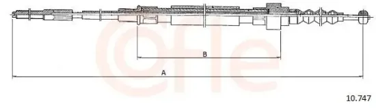 Seilzug, Feststellbremse hinten links hinten rechts COFLE 10.747 Bild Seilzug, Feststellbremse hinten links hinten rechts COFLE 10.747