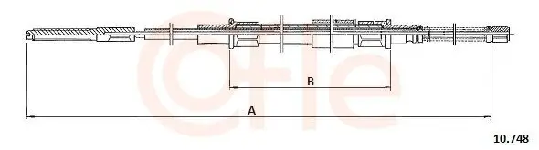 Seilzug, Feststellbremse hinten links hinten rechts COFLE 10.748