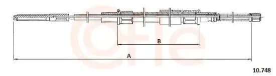 Seilzug, Feststellbremse hinten links hinten rechts COFLE 10.748 Bild Seilzug, Feststellbremse hinten links hinten rechts COFLE 10.748