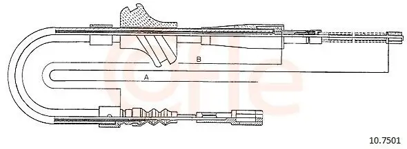 Seilzug, Feststellbremse hinten links COFLE 10.7501
