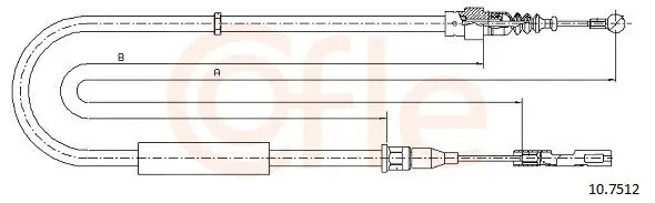 Seilzug, Feststellbremse hinten links COFLE 10.7512