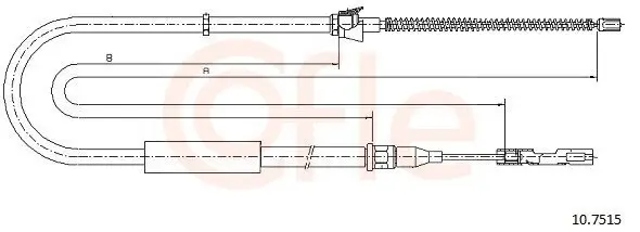 Seilzug, Feststellbremse hinten links COFLE 10.7515