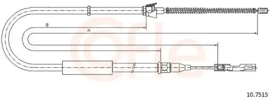 Seilzug, Feststellbremse hinten links COFLE 10.7515 Bild Seilzug, Feststellbremse hinten links COFLE 10.7515