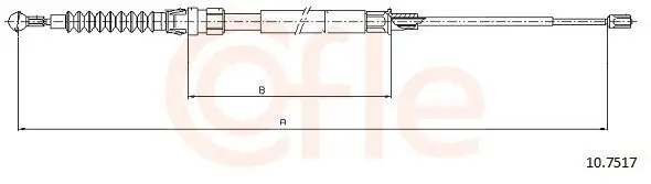 Seilzug, Feststellbremse hinten links COFLE 10.7517