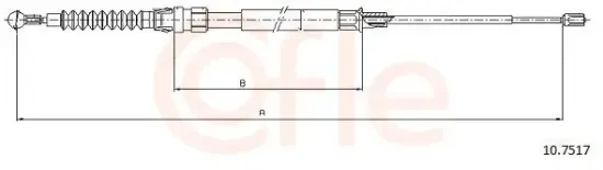 Seilzug, Feststellbremse hinten links COFLE 10.7517 Bild Seilzug, Feststellbremse hinten links COFLE 10.7517