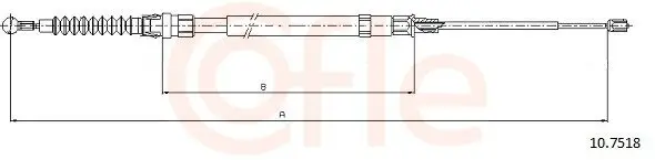 Seilzug, Feststellbremse hinten links hinten rechts COFLE 10.7518