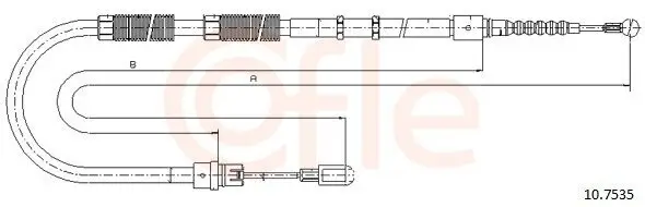 Seilzug, Feststellbremse hinten links hinten rechts COFLE 10.7535