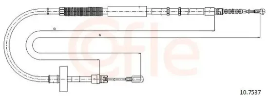 Seilzug, Feststellbremse hinten links COFLE 10.7537 Bild Seilzug, Feststellbremse hinten links COFLE 10.7537