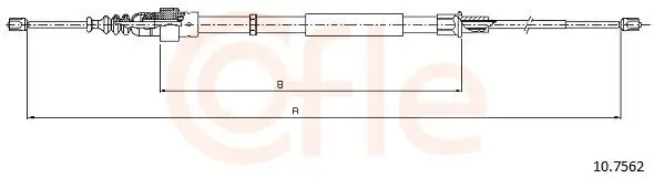 Seilzug, Feststellbremse hinten links hinten rechts COFLE 10.7562