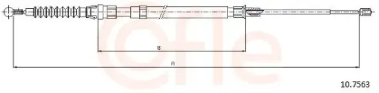 Seilzug, Feststellbremse COFLE 10.7563 Bild Seilzug, Feststellbremse COFLE 10.7563