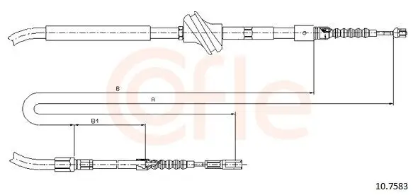 Seilzug, Feststellbremse hinten links hinten rechts COFLE 10.7583