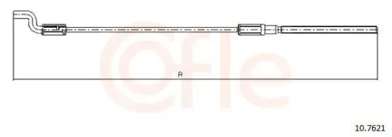 Seilzug, Feststellbremse Mitte COFLE 10.7621 Bild Seilzug, Feststellbremse Mitte COFLE 10.7621