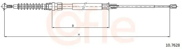Seilzug, Feststellbremse hinten links hinten rechts COFLE 10.7628