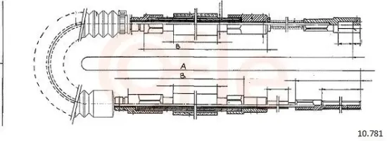 Seilzug, Feststellbremse rechts COFLE 10.781 Bild Seilzug, Feststellbremse rechts COFLE 10.781