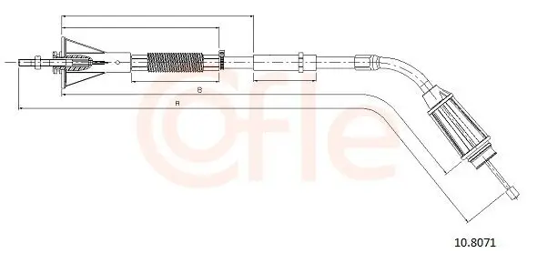 Seilzug, Feststellbremse hinten links COFLE 10.8071