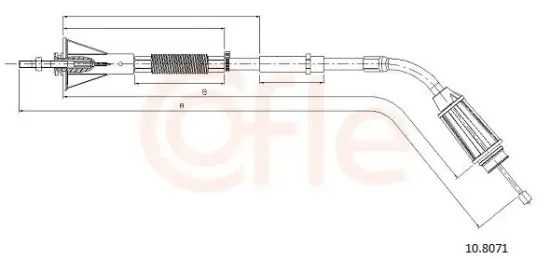Seilzug, Feststellbremse hinten links COFLE 10.8071 Bild Seilzug, Feststellbremse hinten links COFLE 10.8071