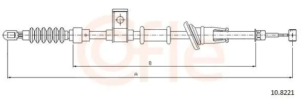 Seilzug, Feststellbremse hinten links COFLE 10.8221