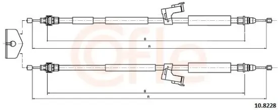 Seilzug, Feststellbremse COFLE 10.8228 Bild Seilzug, Feststellbremse COFLE 10.8228