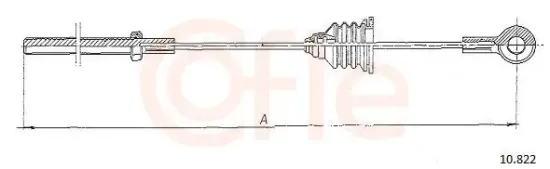 Seilzug, Feststellbremse vorne COFLE 10.822 Bild Seilzug, Feststellbremse vorne COFLE 10.822