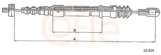 Seilzug, Feststellbremse COFLE 10.824 Bild Seilzug, Feststellbremse COFLE 10.824