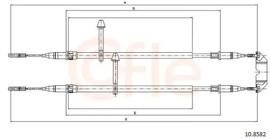 Seilzug, Feststellbremse hinten links hinten rechts COFLE 10.8582 Bild Seilzug, Feststellbremse hinten links hinten rechts COFLE 10.8582
